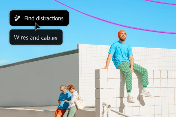 Ilustración: Haga desaparecer los cables y las personas