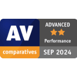 AV Comparatives Advanced Performance Sept 2024