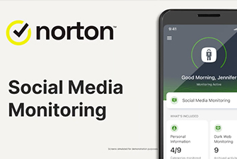 Vidéo Norton Social Media Monitoring Illustration vidéo Norton Social Media Monitoring