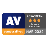 AV Comparatives Advanced Plus Malware Protection Mars 2024