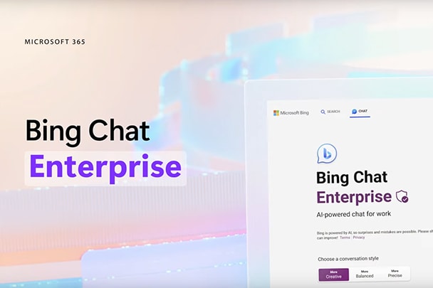 Vidéo de présentation de Bing Chat Enterprise
