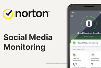 Illustration vidéo Norton Social Media Monitoring