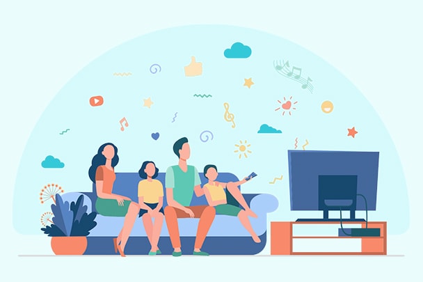 Illustration d'une famille